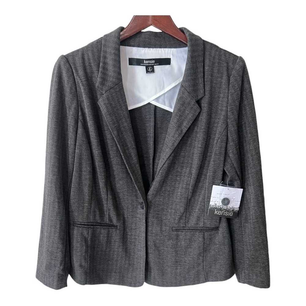 Kensie Grey Blazer Size L NWT Women